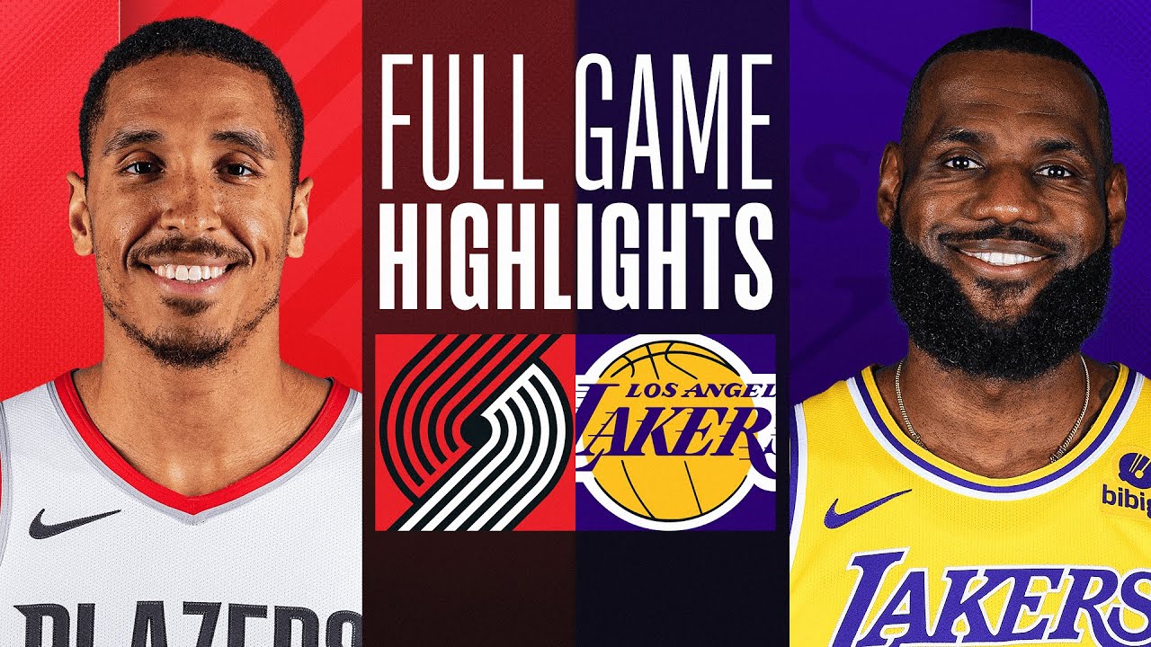 portland trail blazers vs lakers match player stats