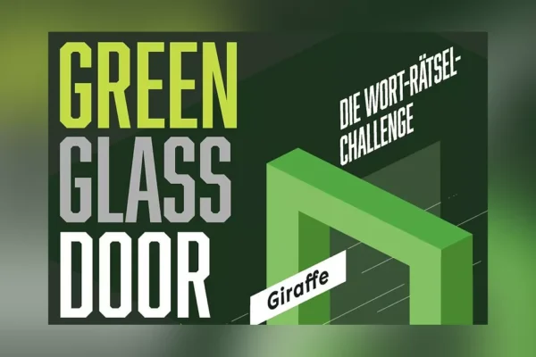 green glass door