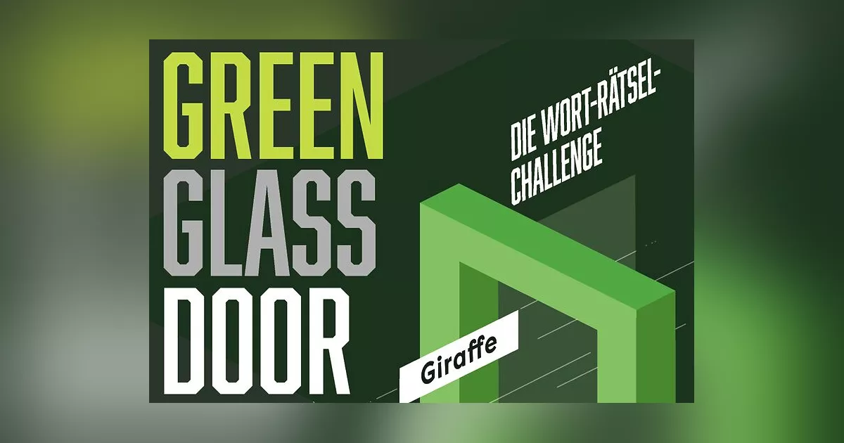 green glass door