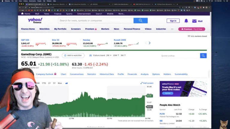 yahoo finance gme